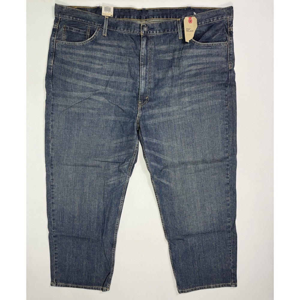 Levis 550 Jeans Mens 50x29 Relaxed Fit Tapered Leg Blue Denim NWT Big & Tall
